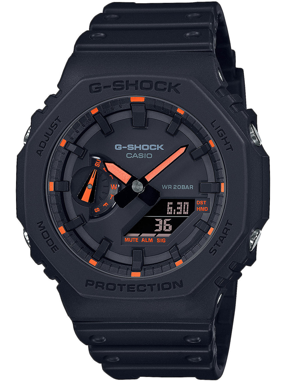 Casio GA-2100-1A4ER G-Shock vyriškas laikrodis 45mm 20ATM