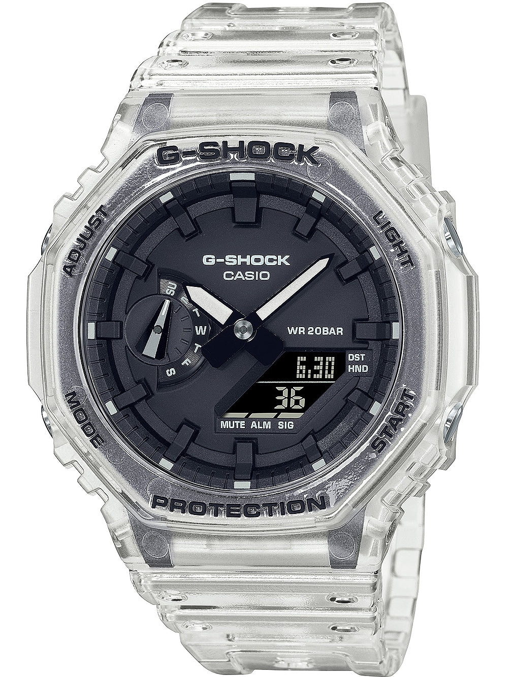 Casio GA-2100SKE-7AER G-Shock vyriškas laikrodis 45mm 20ATM