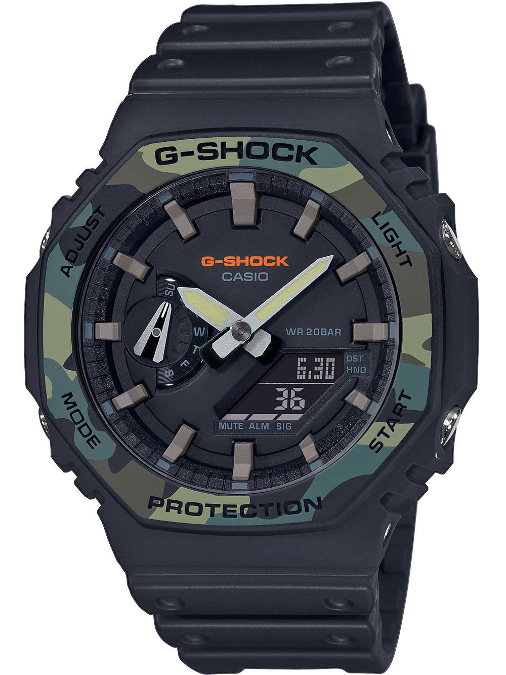 Casio GA-2100SU-1AER G-Shock vyriškas laikrodis 45mm 20ATM