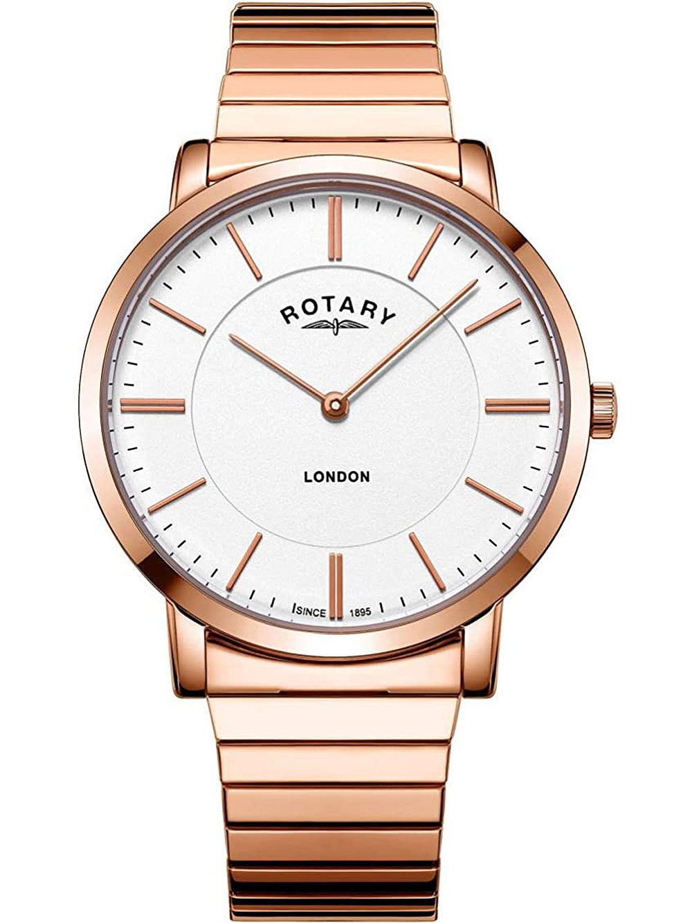 Rotary GB02767/02 London Zugband vyriškas laikrodis 40mm 3ATM