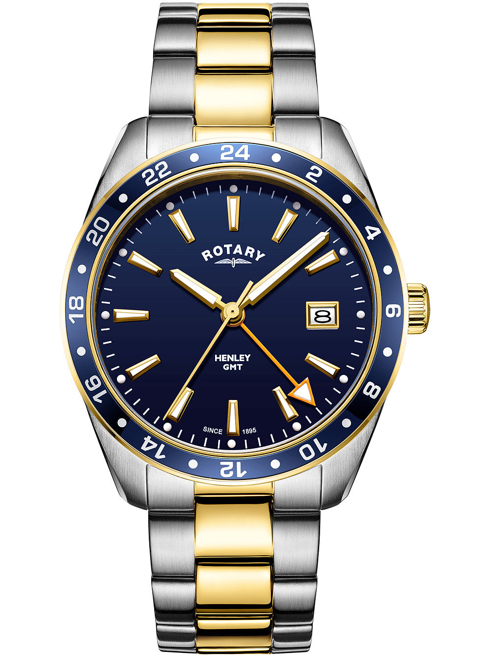 Rotary GB05296/05 Henley GMT vyriškas laikrodis 40mm 10ATM
