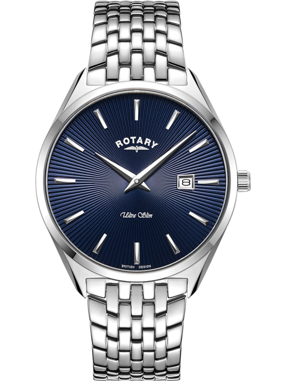 Rotary GB08010/05 Ultra Slim vyriškas laikrodis 38mm 5ATM