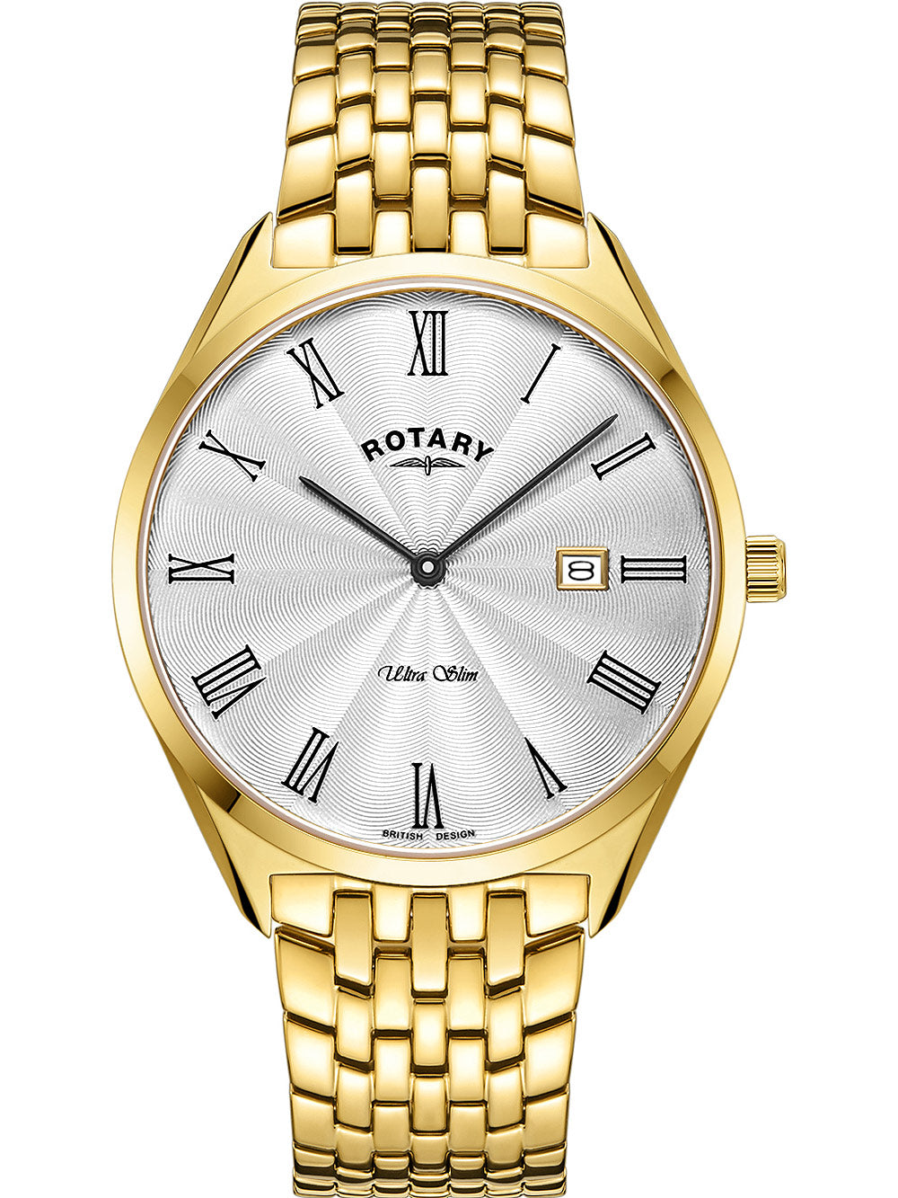 Rotary GB08013/01 Ultra Slim vyriškas laikrodis 38mm 5ATM