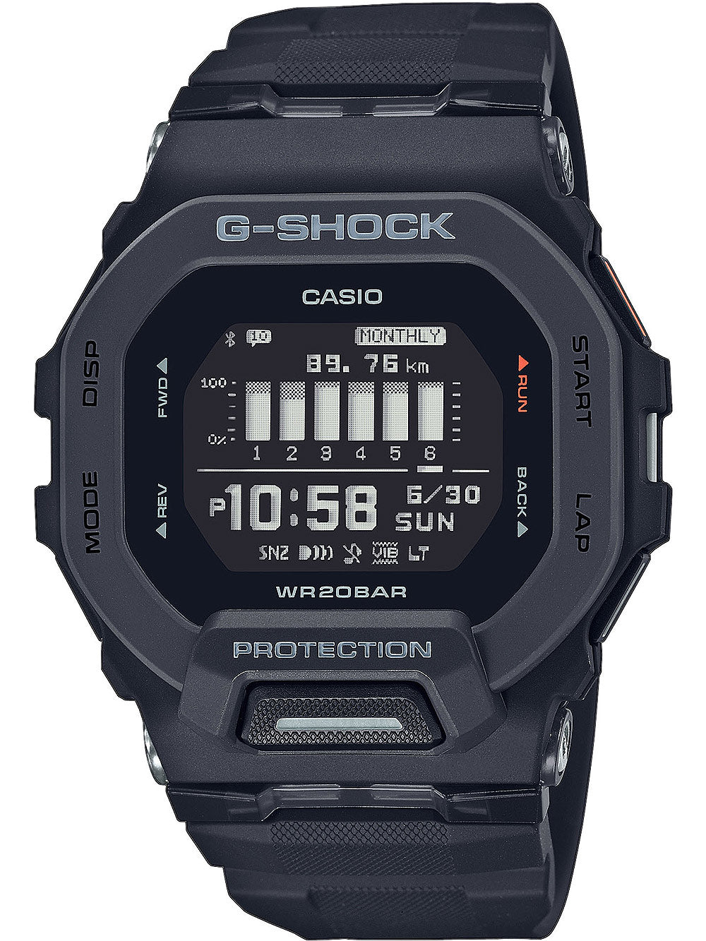 Casio GBD-200-1ER G-Shock vyriškas laikrodis 44mm 20ATM