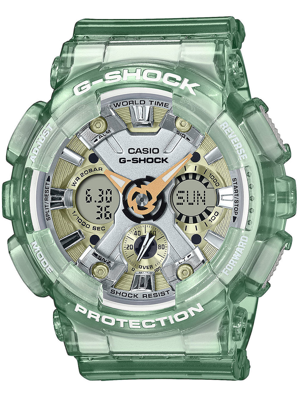 Casio GMA-S120GS-3AER G-Shock vyriškas laikrodis 43mm 20ATM
