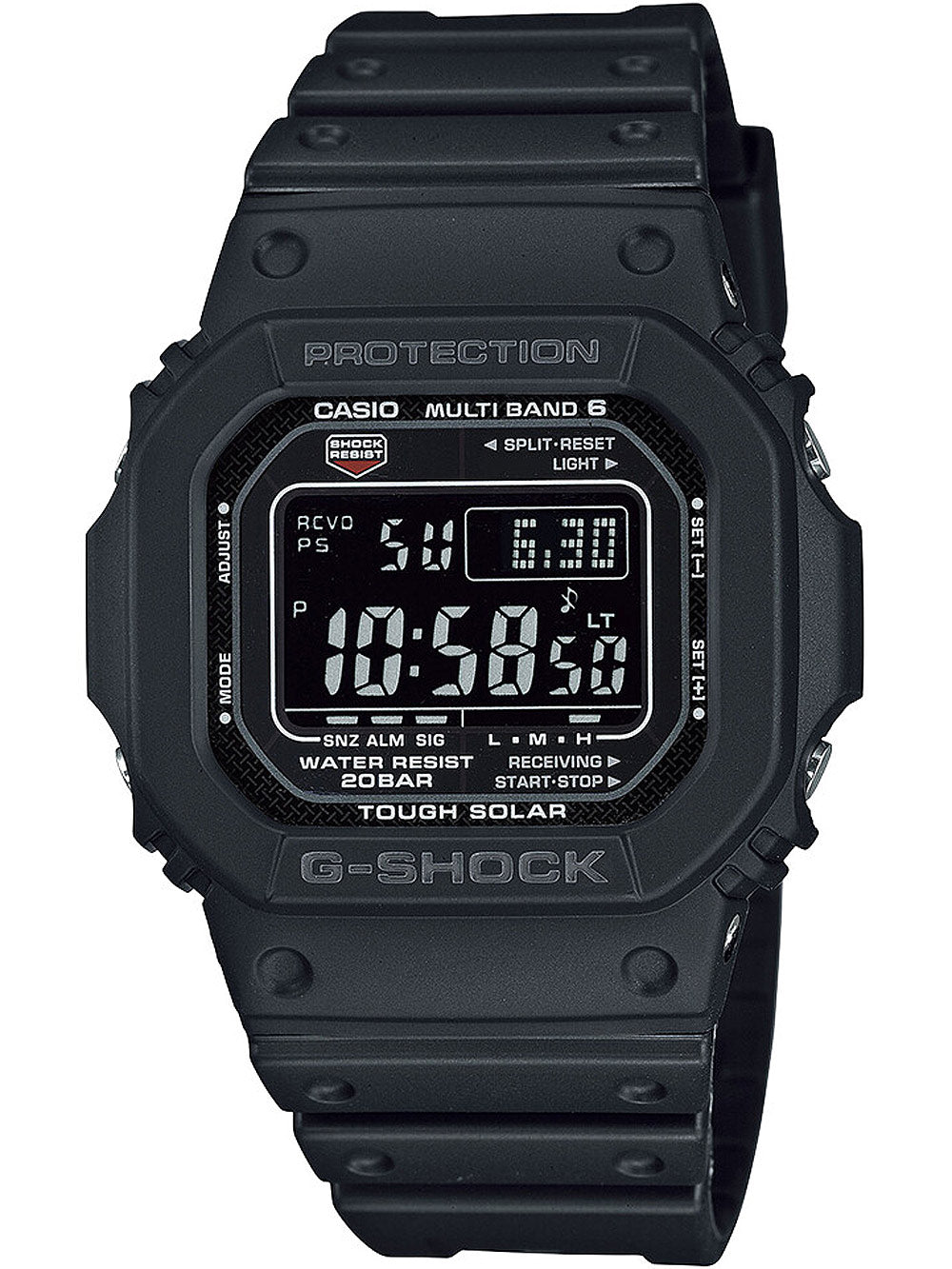 Casio GW-M5610U-1BER G-Shock solar radio controlled vyriškas laikrodis 43mm 20ATM