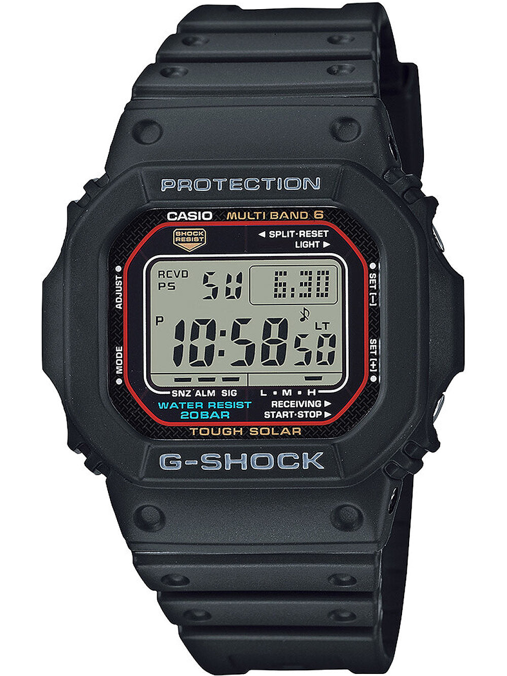 Casio GW-M5610U-1ER G-Shock solar radio controlled vyriškas laikrodis 43mm 20ATM