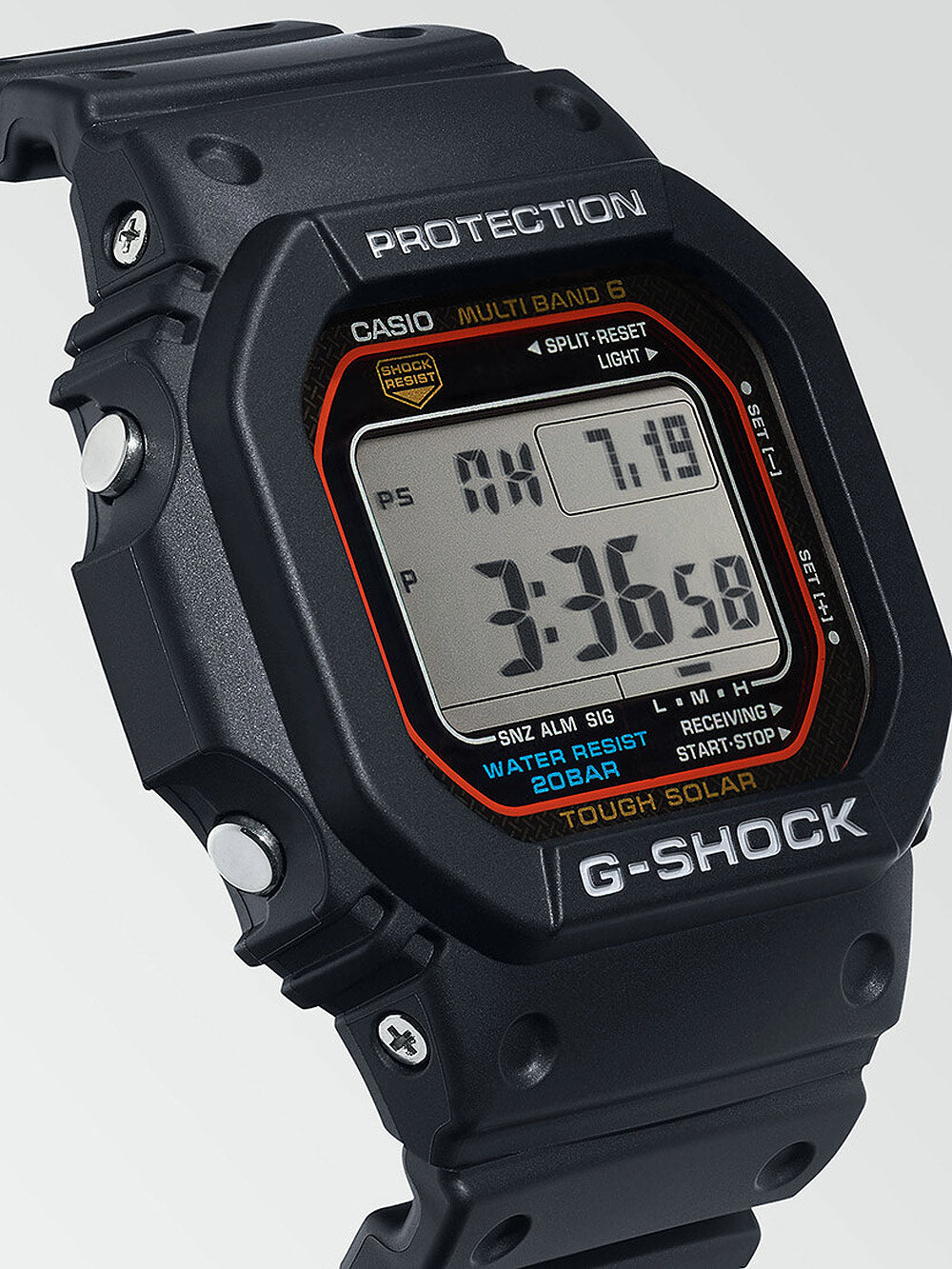 Casio GW-M5610U-1ER G-Shock solar radio controlled vyriškas laikrodis 43mm 20ATM