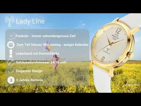 Master Time MTLA-10344-14M Radio Controlled Lady Line 34mm 3ATM