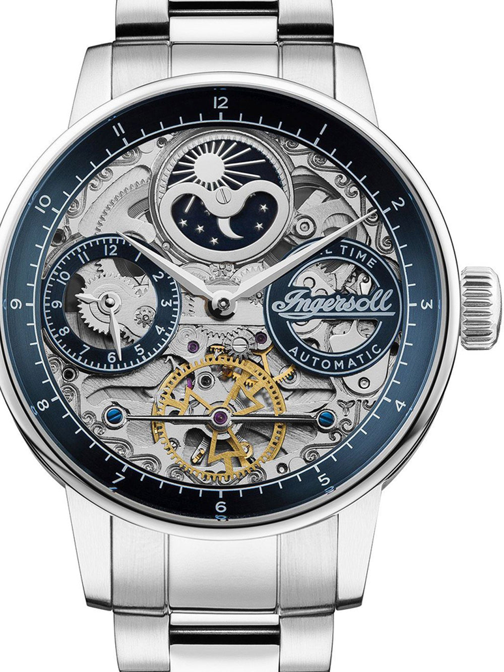 Ingersoll I07707 The Jazz Dual Time Automatic vyriškas laikrodis 42mm 5ATM
