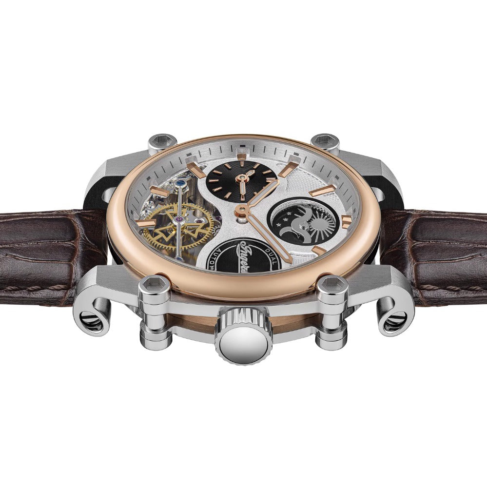 Ingersoll I15401 vyriškas laikrodis Varsity Dual Time Automatic 45mm 5ATM