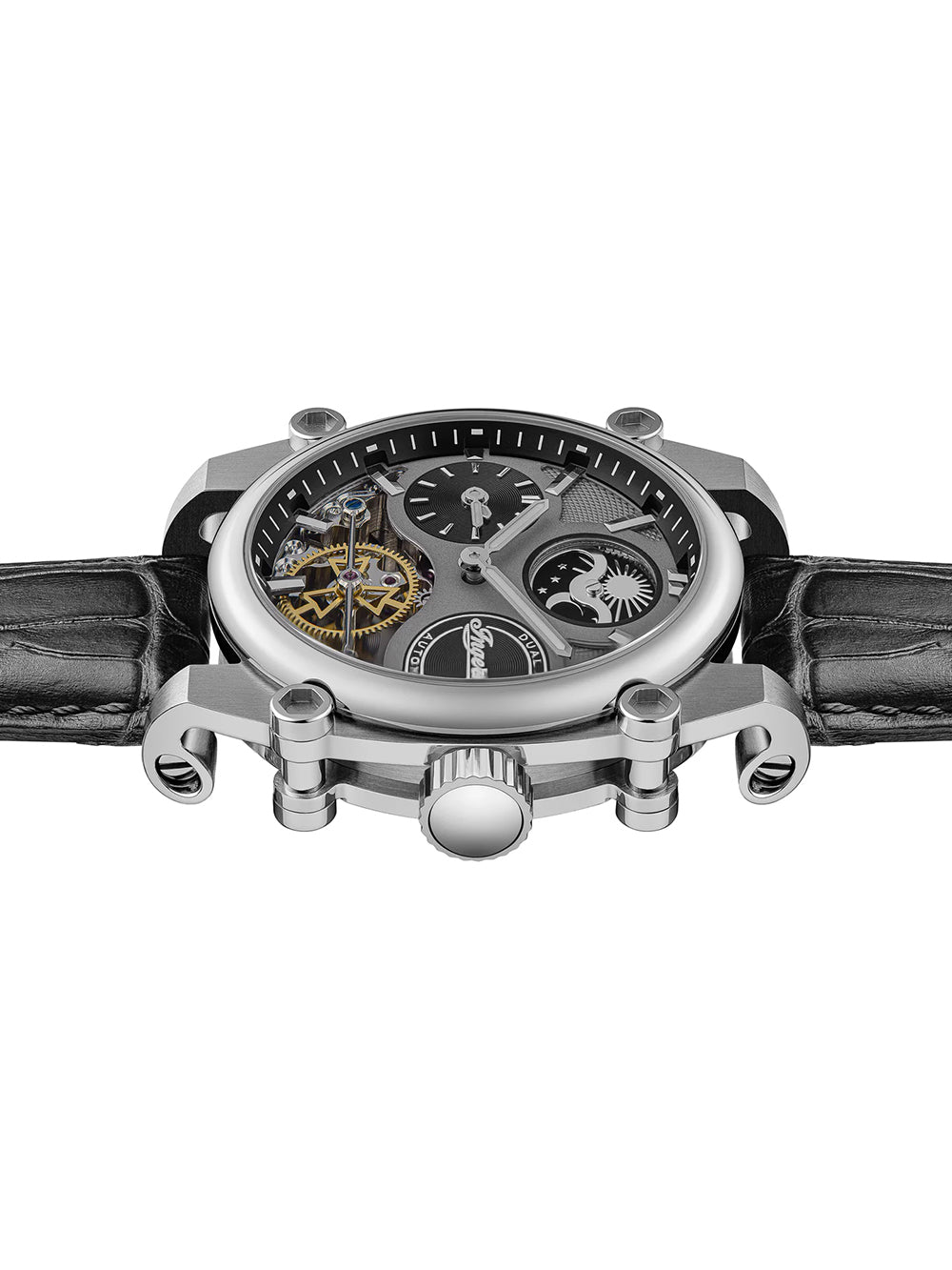 Ingersoll I15402 vyriškas laikrodis Varsity Dual Time Automatic 45mm 5ATM
