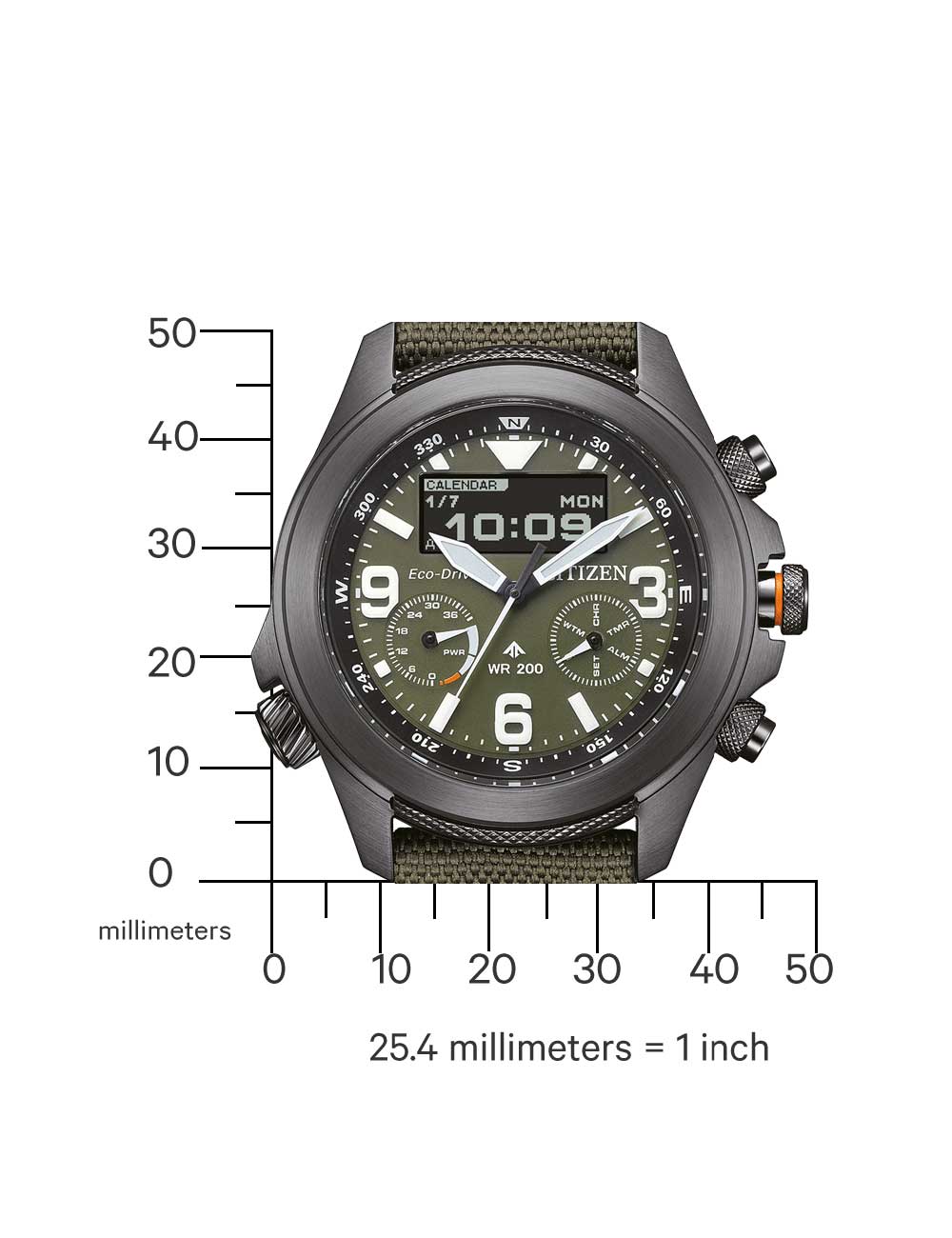 Citizen JV1005-02W vyriškas laikrodis Promaster 35th Anniversary Eco-Drive Combination 44mm 20ATM