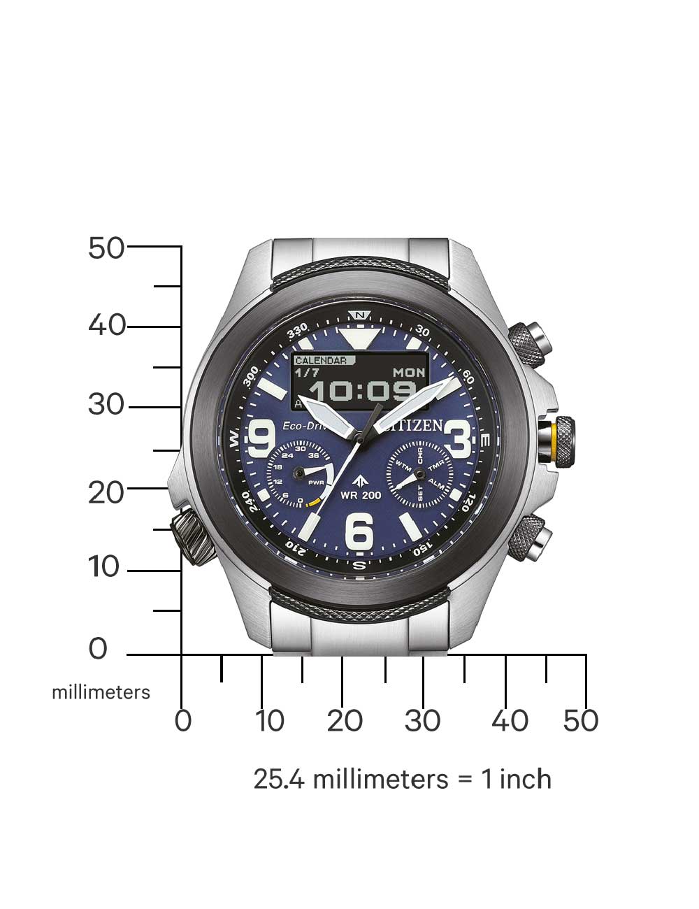 Citizen JV1006-51L vyriškas laikrodis Promaster 35th Anniversary Eco-Drive Combination 44mm 20ATM