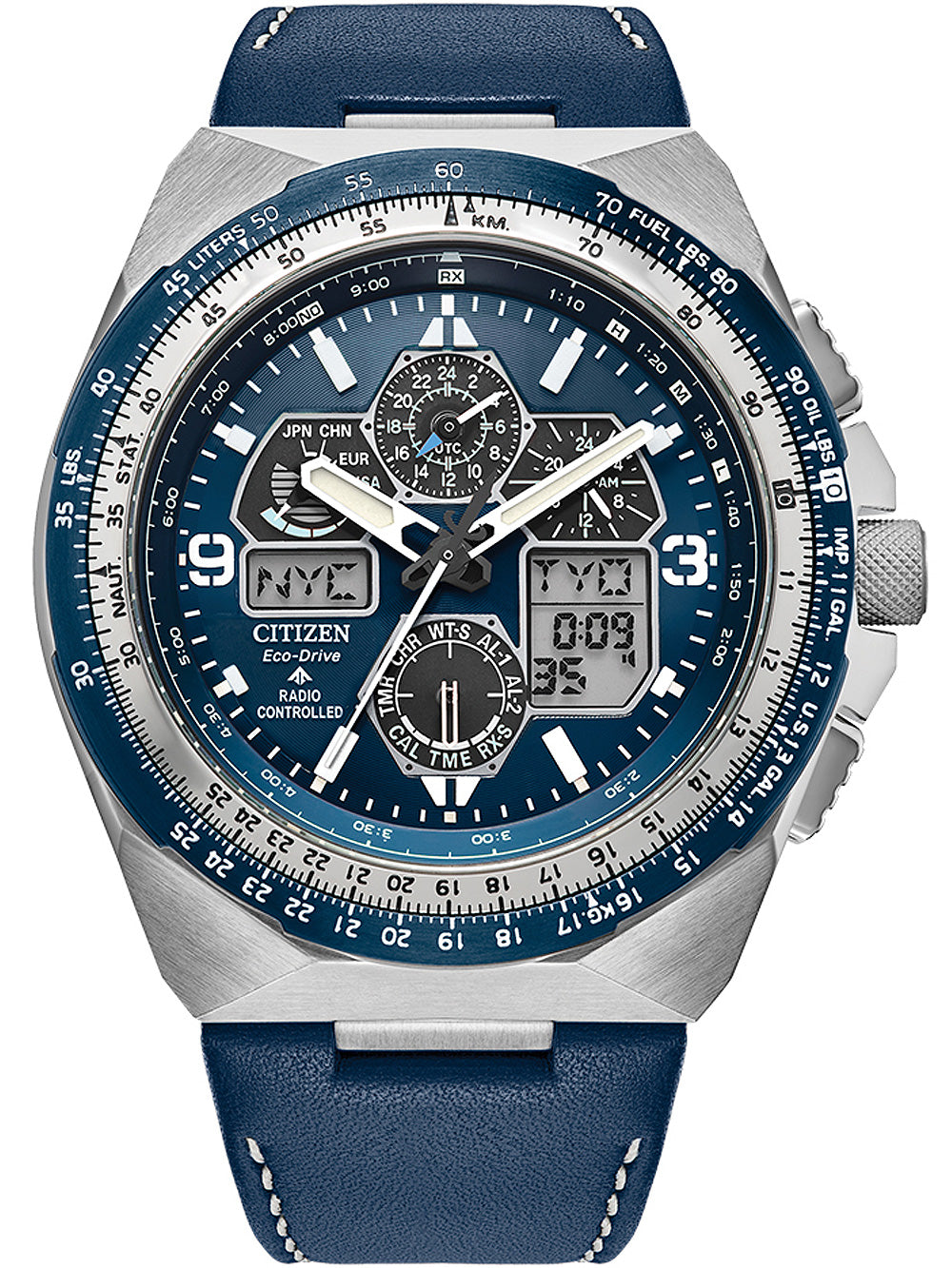 Citizen JY8148-08L Promaster Skyhawk Radio Controlled Eco-Drive vyriškas laikrodis 45mm 20ATM