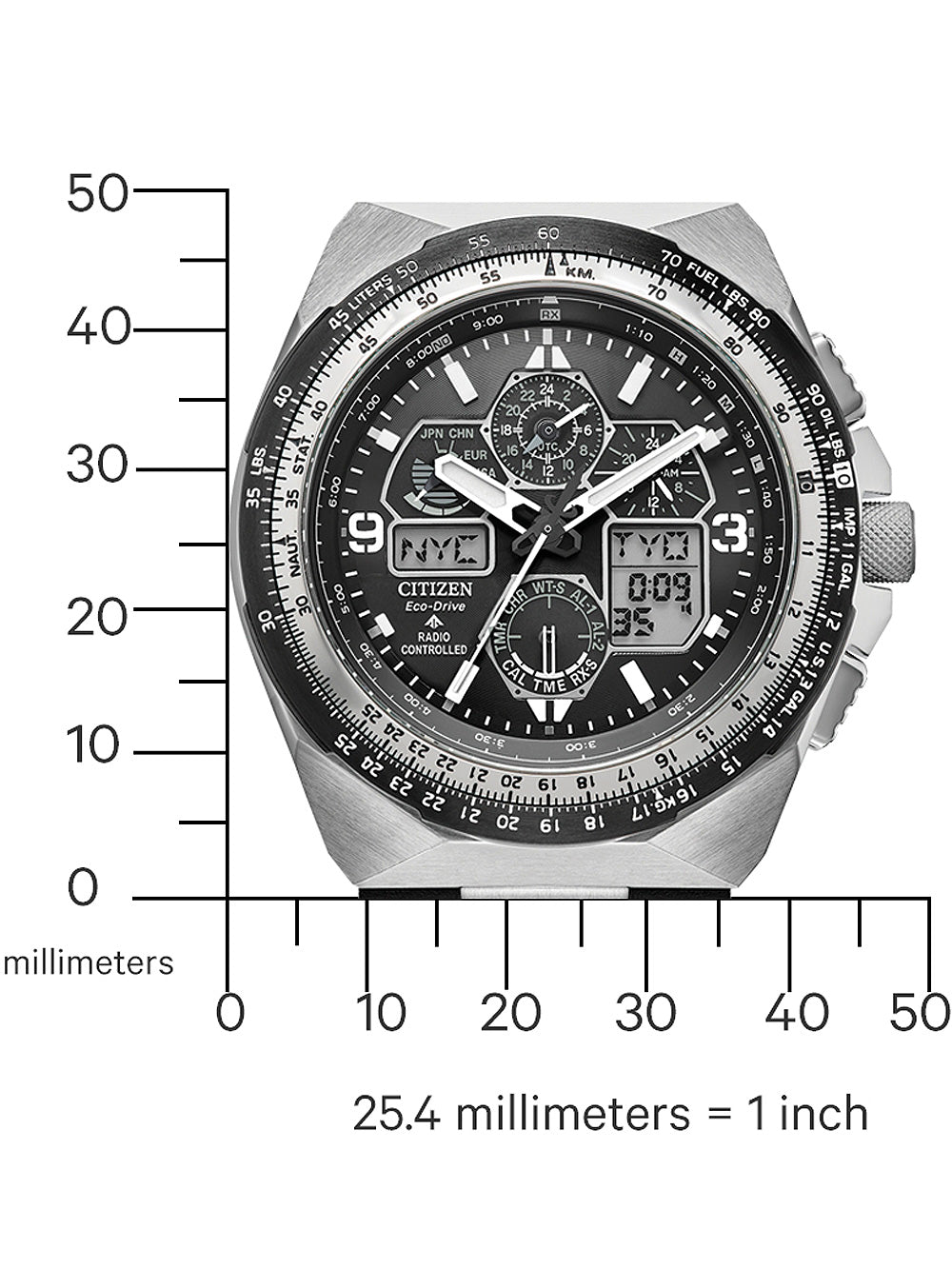 Citizen JY8149-05E Promaster Skyhawk Radio Controlled Eco-Drive vyriškas laikrodis 45mm 20ATM