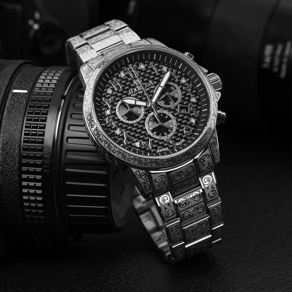 Louis XVI LXVI1095 Palais Royale Arabic Chronograph vyriškas laikrodis 43mm 10ATM