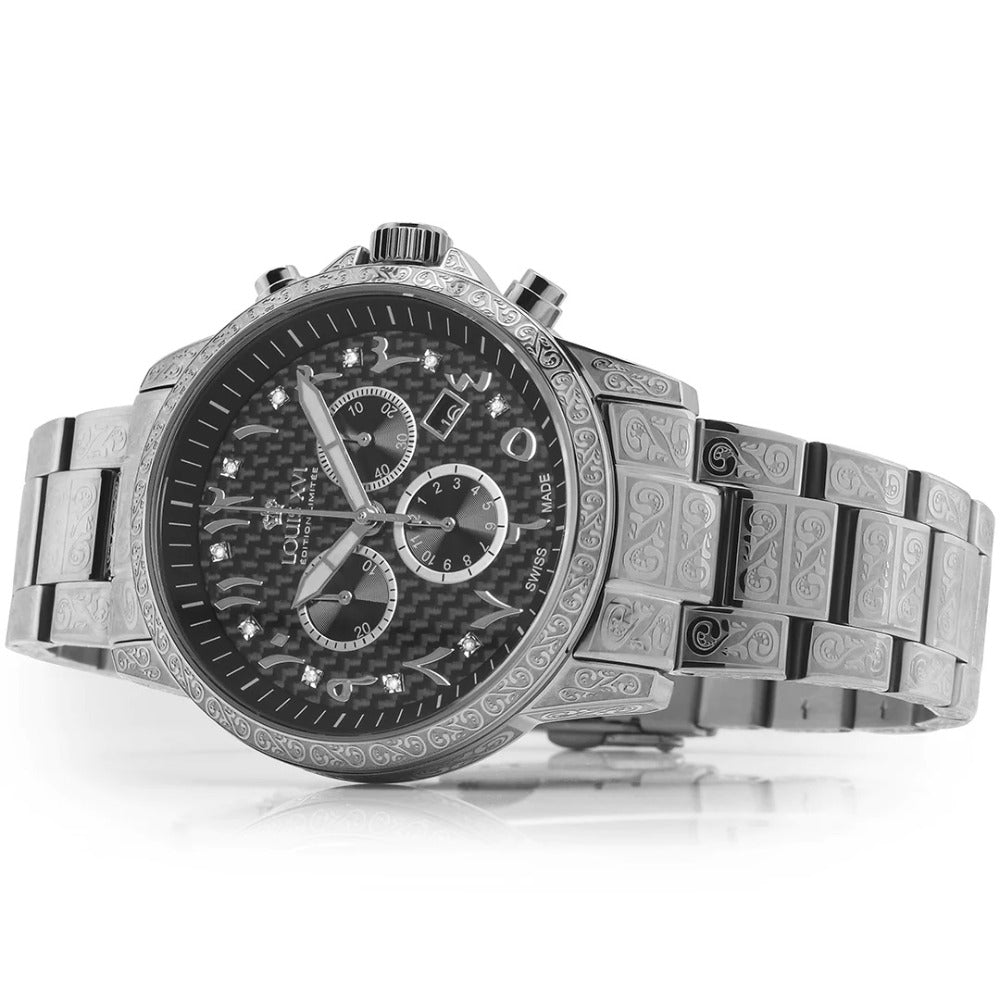 Louis XVI LXVI1095 Palais Royale Arabic Chronograph vyriškas laikrodis 43mm 10ATM