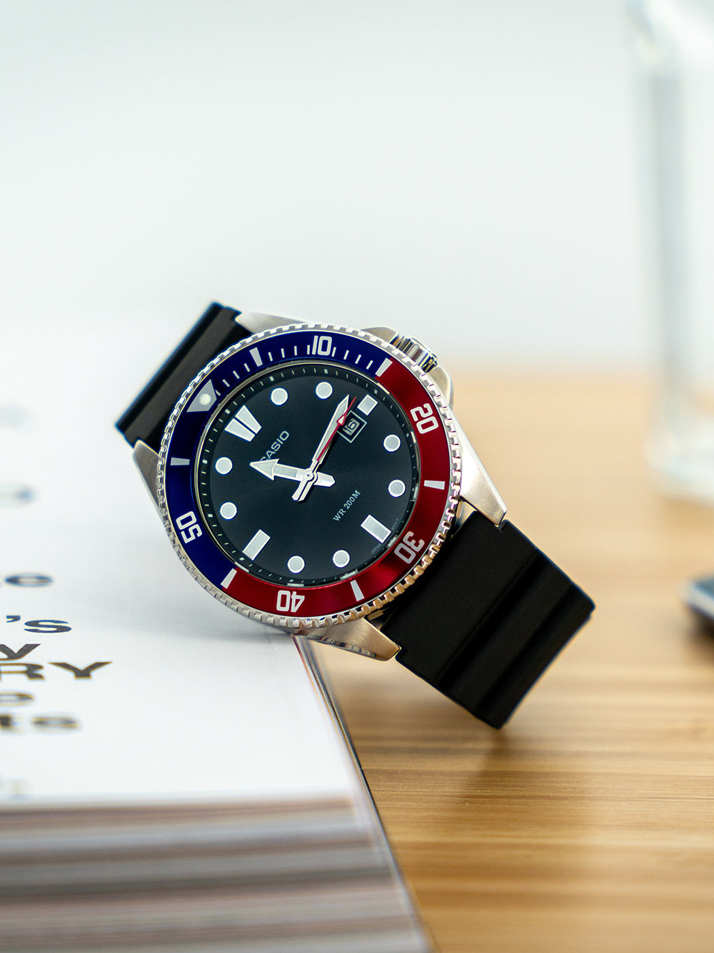 Casio MDV-107-1A3VEF Collection vyriškas laikrodis 44mm 20ATM