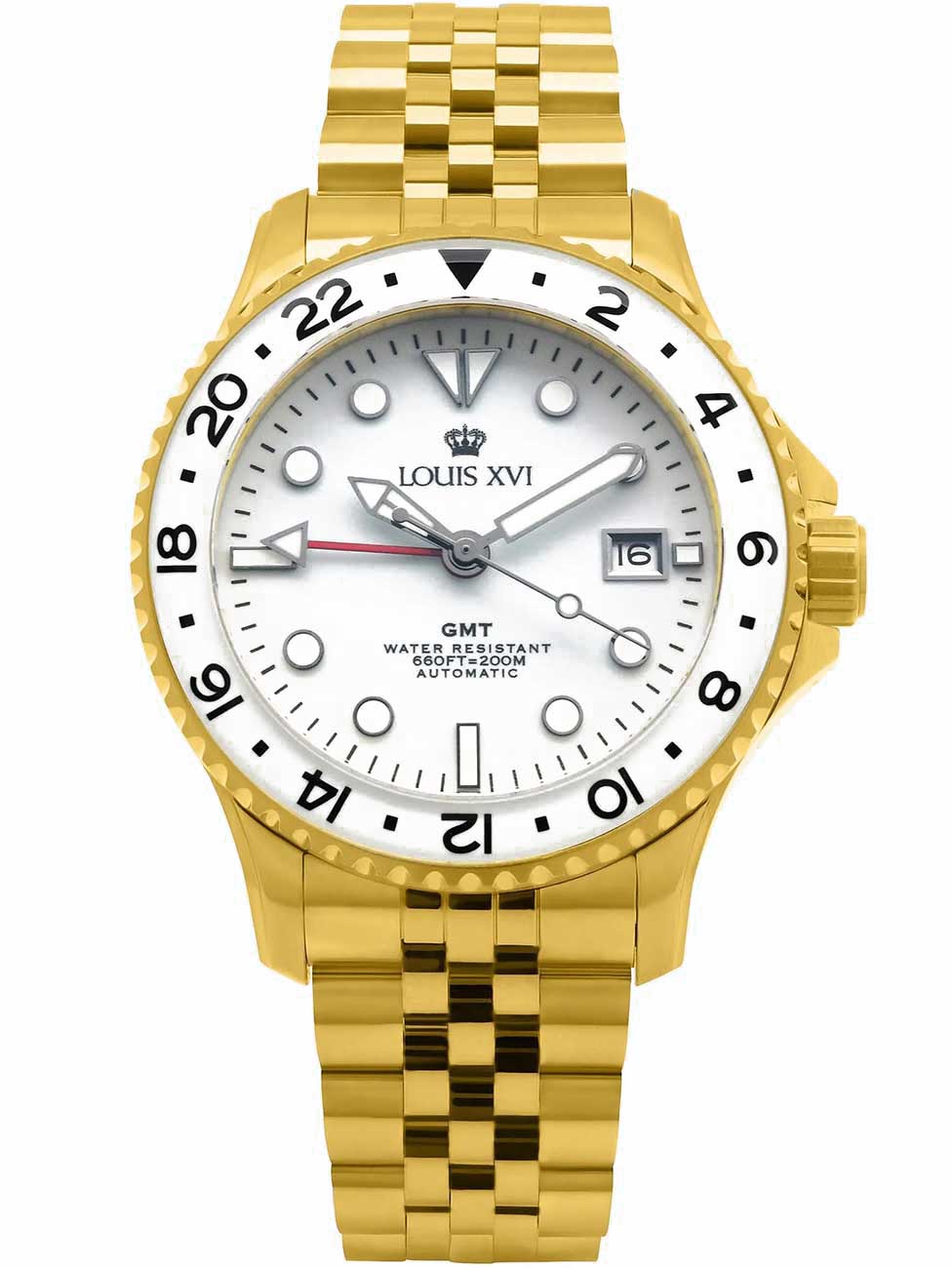 Louis XVI LXVI1431 vyriškas laikrodis Mirabeau Automatic GMT 41mm 20ATM