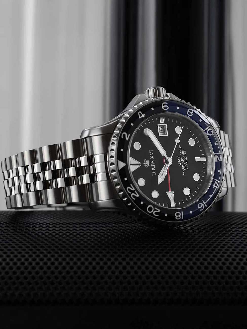 Louis XVI LXVI1433 vyriškas laikrodis Mirabeau Automatic GMT 41mm 20ATM