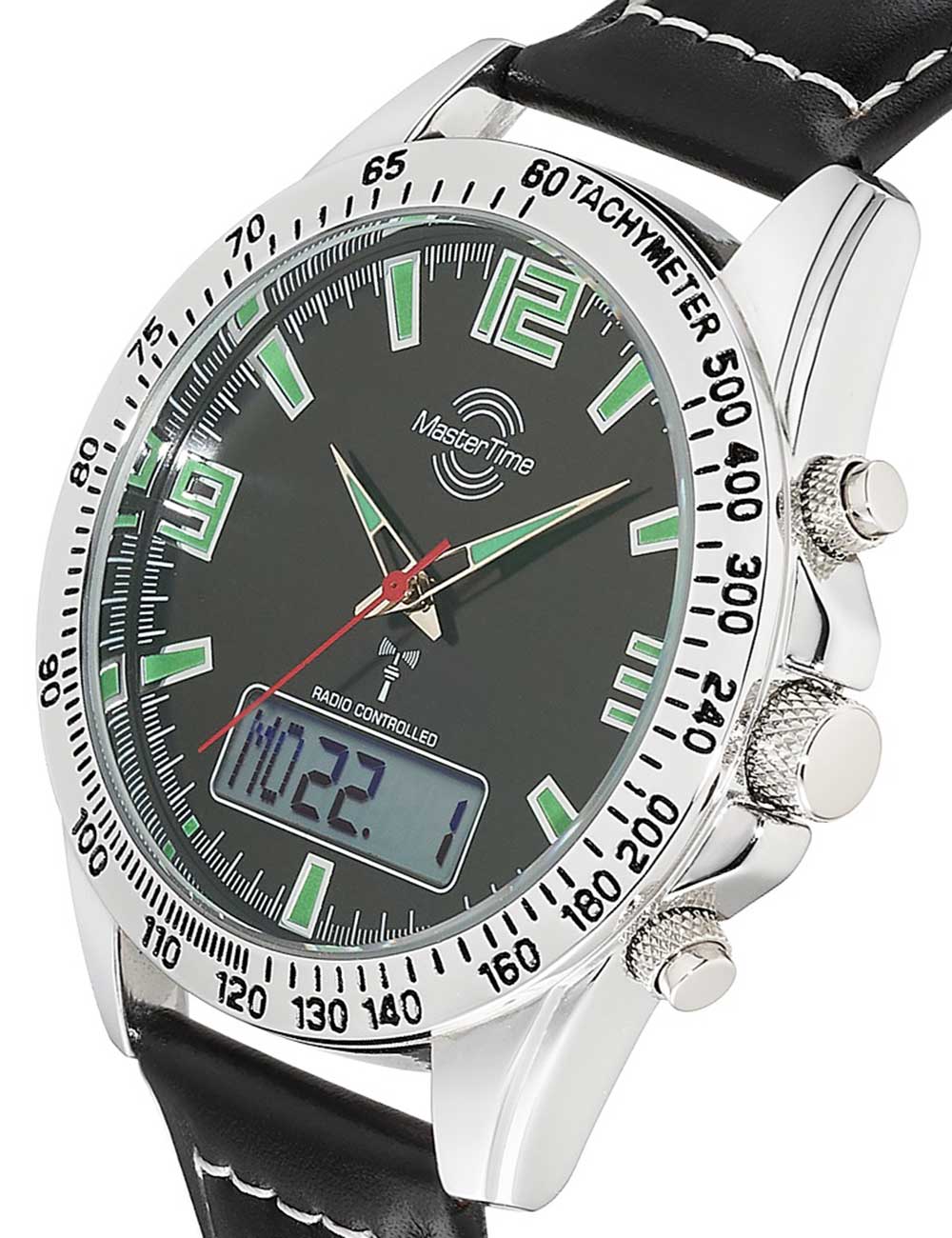 Master Time MTGA-10873-22L vyriškas laikrodis Sporty Big Date Chronograph 42mm 5ATM