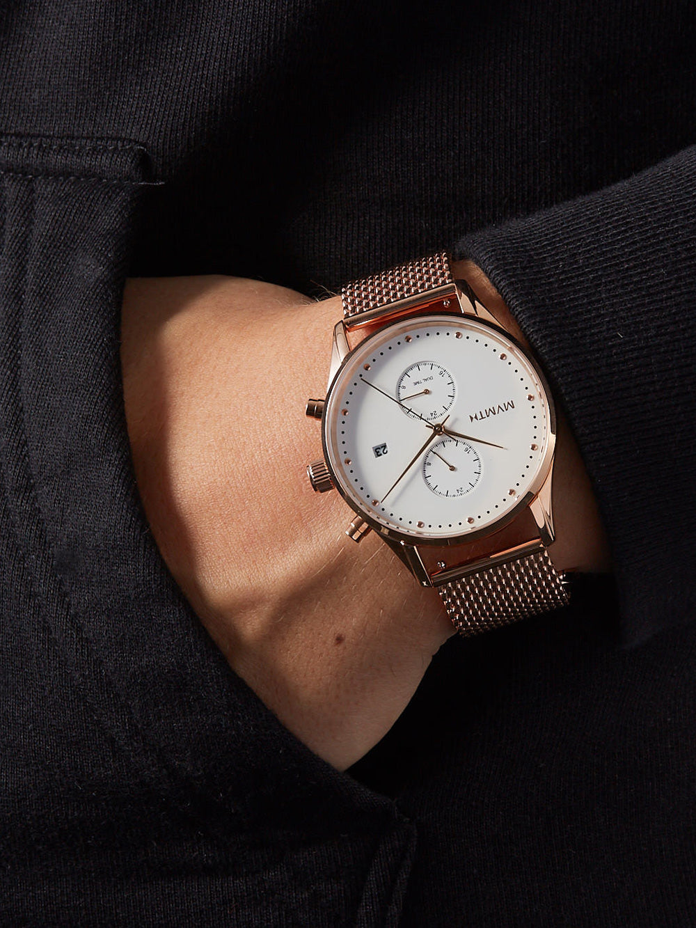 MVMT D-MV01-RGM Voyager White Rose vyriškas laikrodis 42mm 10ATM