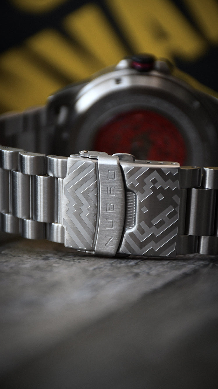 Nubeo NB-6082-SI-11 vyriškas laikrodis Quasar Automatic Limited 48mm 20ATM