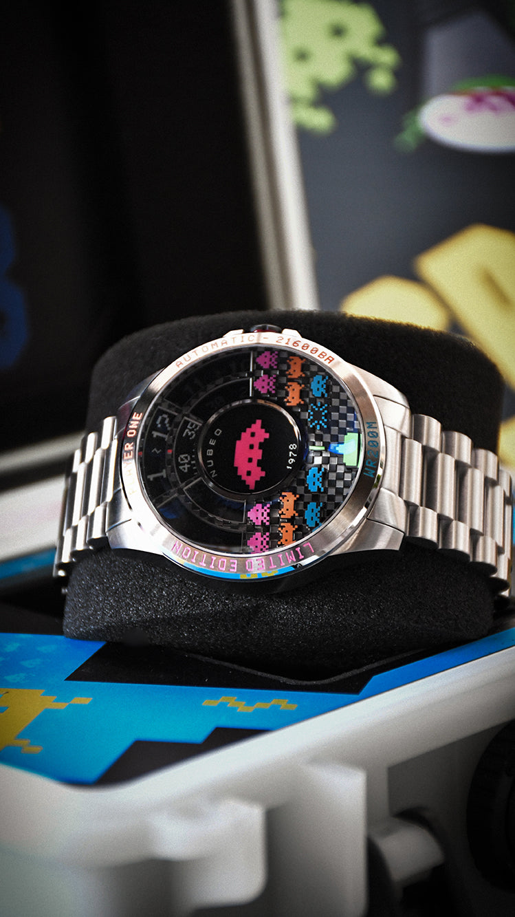 Nubeo NB-6082-SI-11 vyriškas laikrodis Quasar Automatic Limited 48mm 20ATM