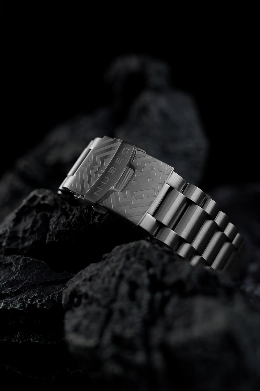 Nubeo NB-6082-SI-11 vyriškas laikrodis Quasar Automatic Limited 48mm 20ATM