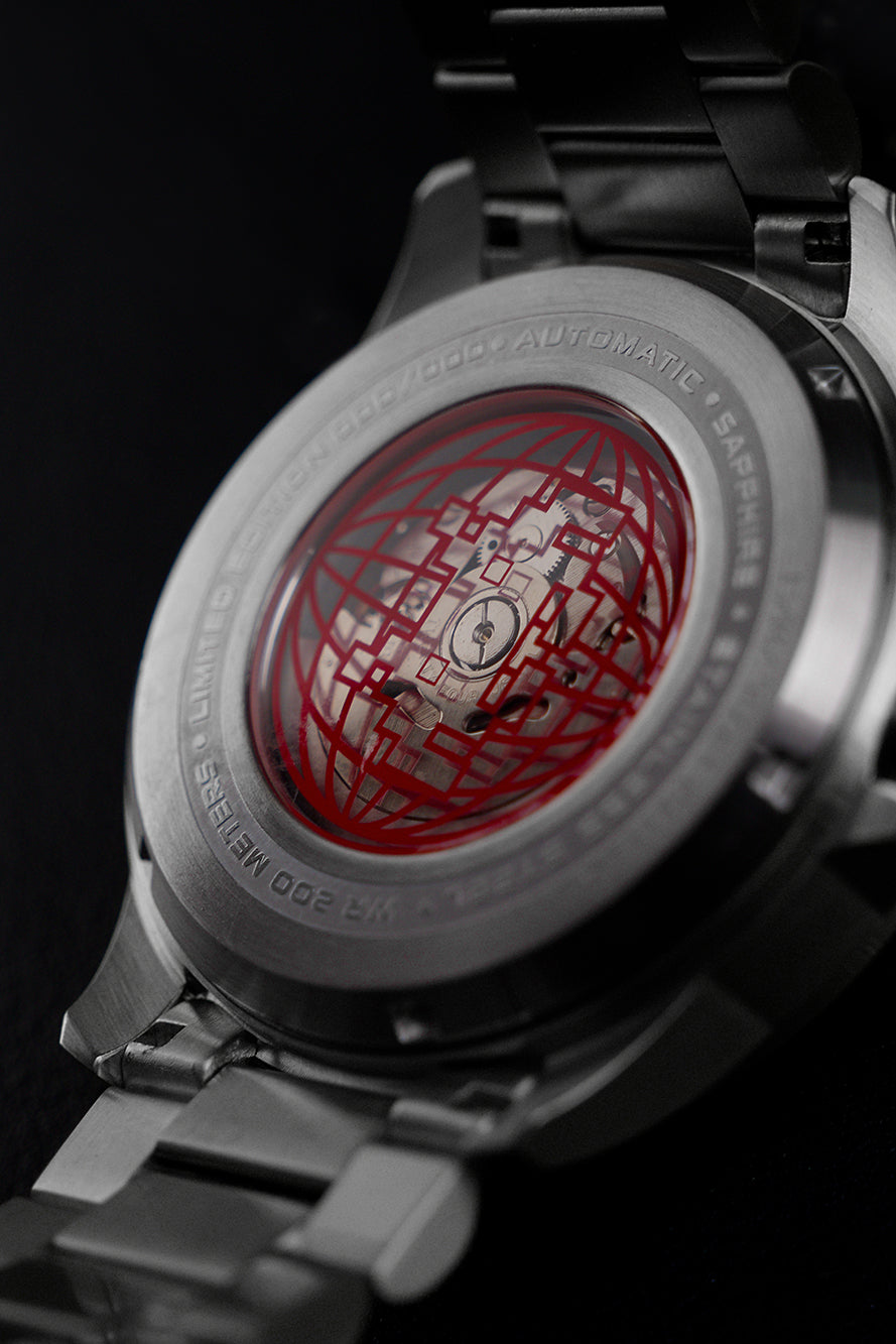 Nubeo NB-6082-SI-22 vyriškas laikrodis Quasar Automatic Limited 48mm 20ATM