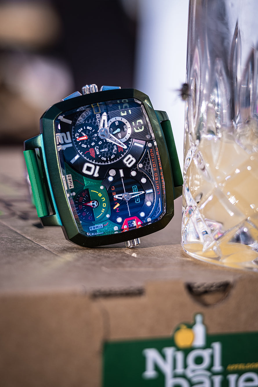 Nubeo NB-6084-03 vyriškas laikrodis Odyssey Triple Time-Zone Limited 58mm 5ATM