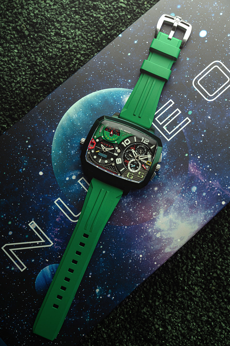 Nubeo NB-6084-03 vyriškas laikrodis Odyssey Triple Time-Zone Limited 58mm 5ATM