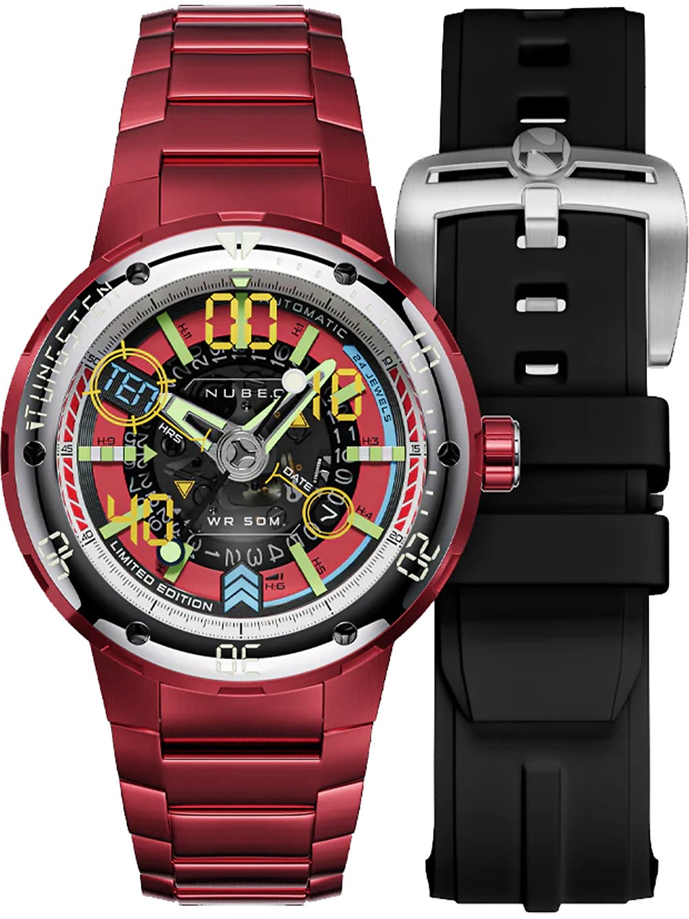 Nubeo NB-6090-55 vyriškas laikrodis Mariner 9 Automatic Limited Edition 50mm 5ATM