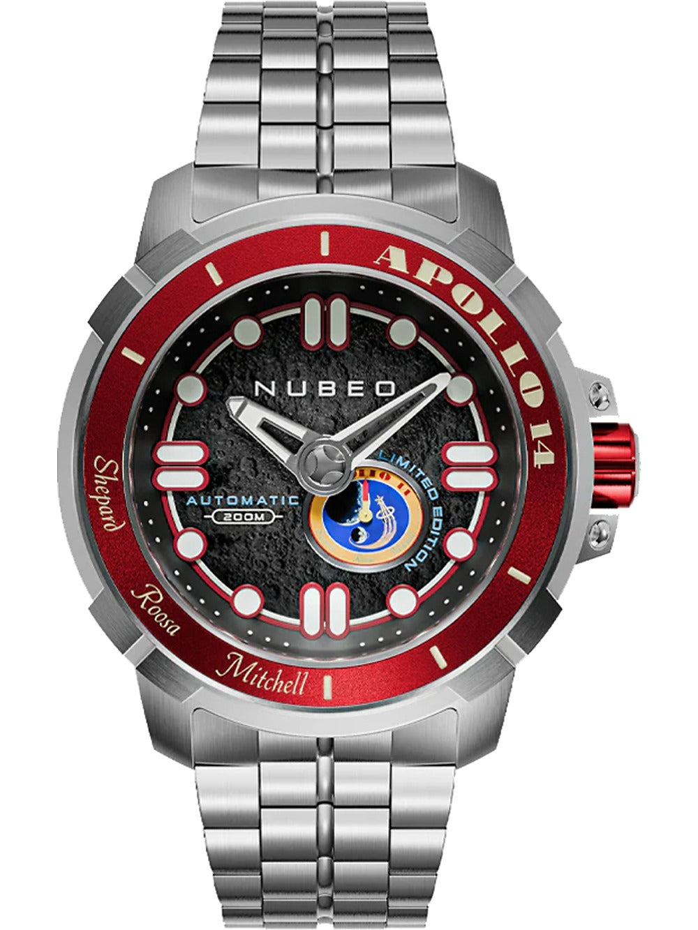 Nubeo NB-6093-22 vyriškas laikrodis Apollo 55th Automatic Limited Edition 48mm 20ATM
