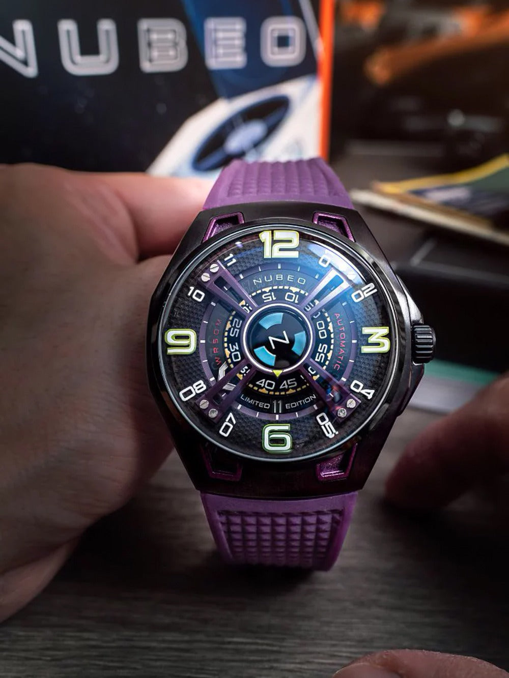 Nubeo NB-6094-05 vyriškas laikrodis OAO Automatic Limited Edition 44mm 5ATM