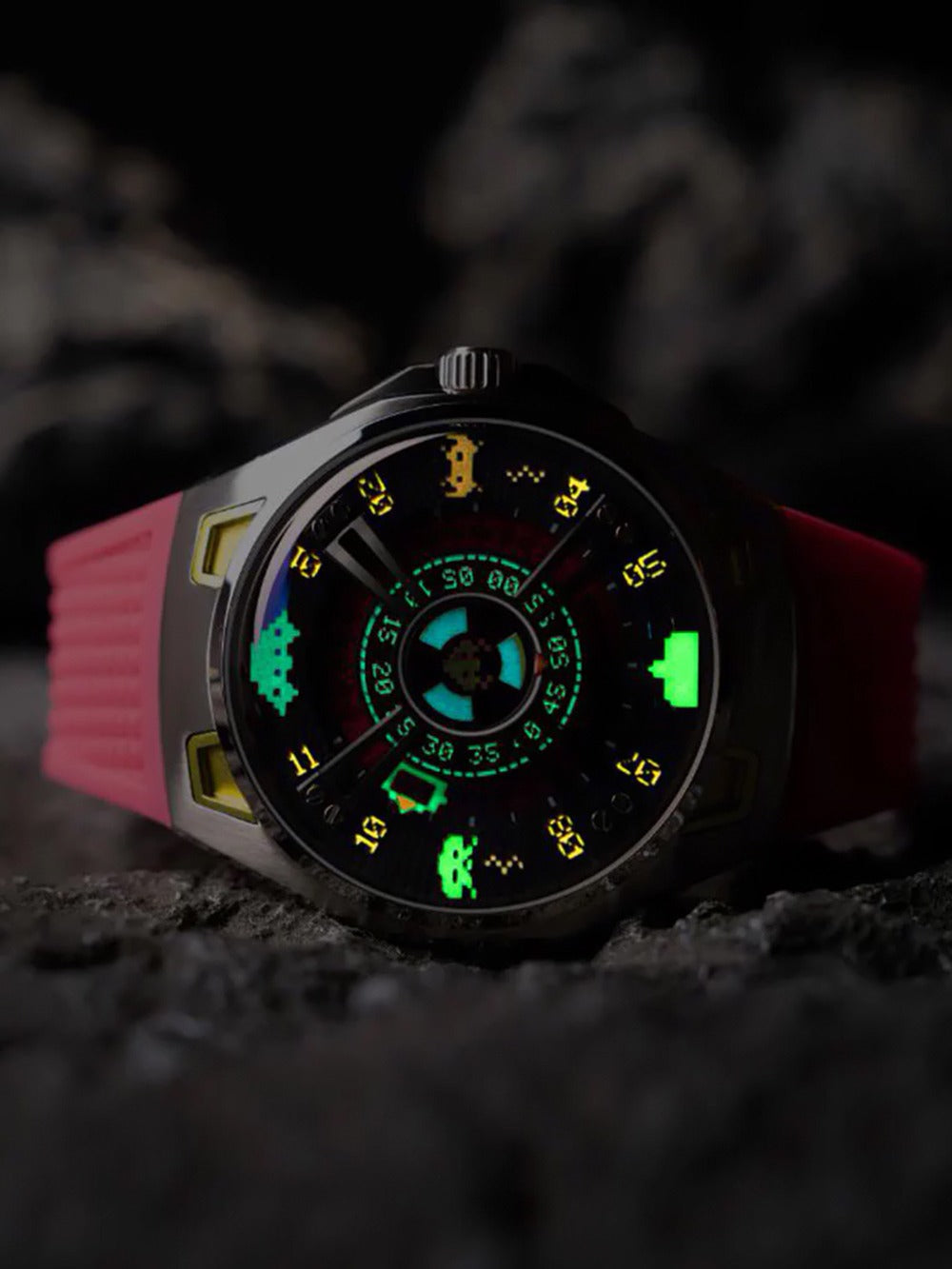 Nubeo NB-6099-SI-02 vyriškas laikrodis Space Invaders Limited Edition Automatic 44mm 5ATM