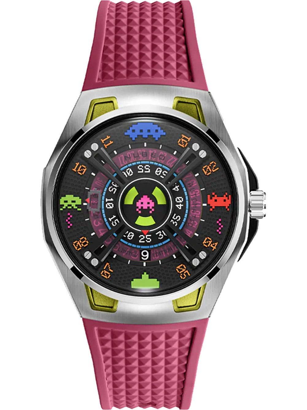 Nubeo NB-6099-SI-02 vyriškas laikrodis Space Invaders Limited Edition Automatic 44mm 5ATM