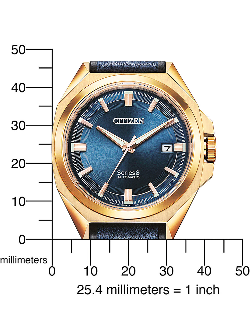 Citizen NB6012-18L Series 8 Automatic vyriškas laikrodis 40mm 10ATM