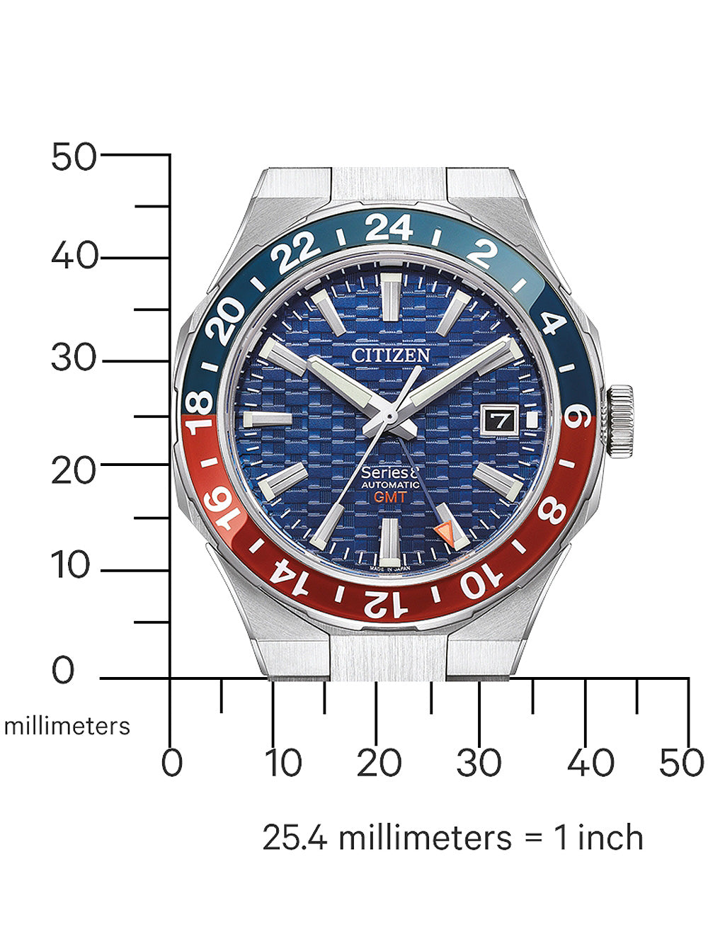 Citizen NB6030-59L Series 8 Automatic GMT vyriškas laikrodis 41mm 10ATM