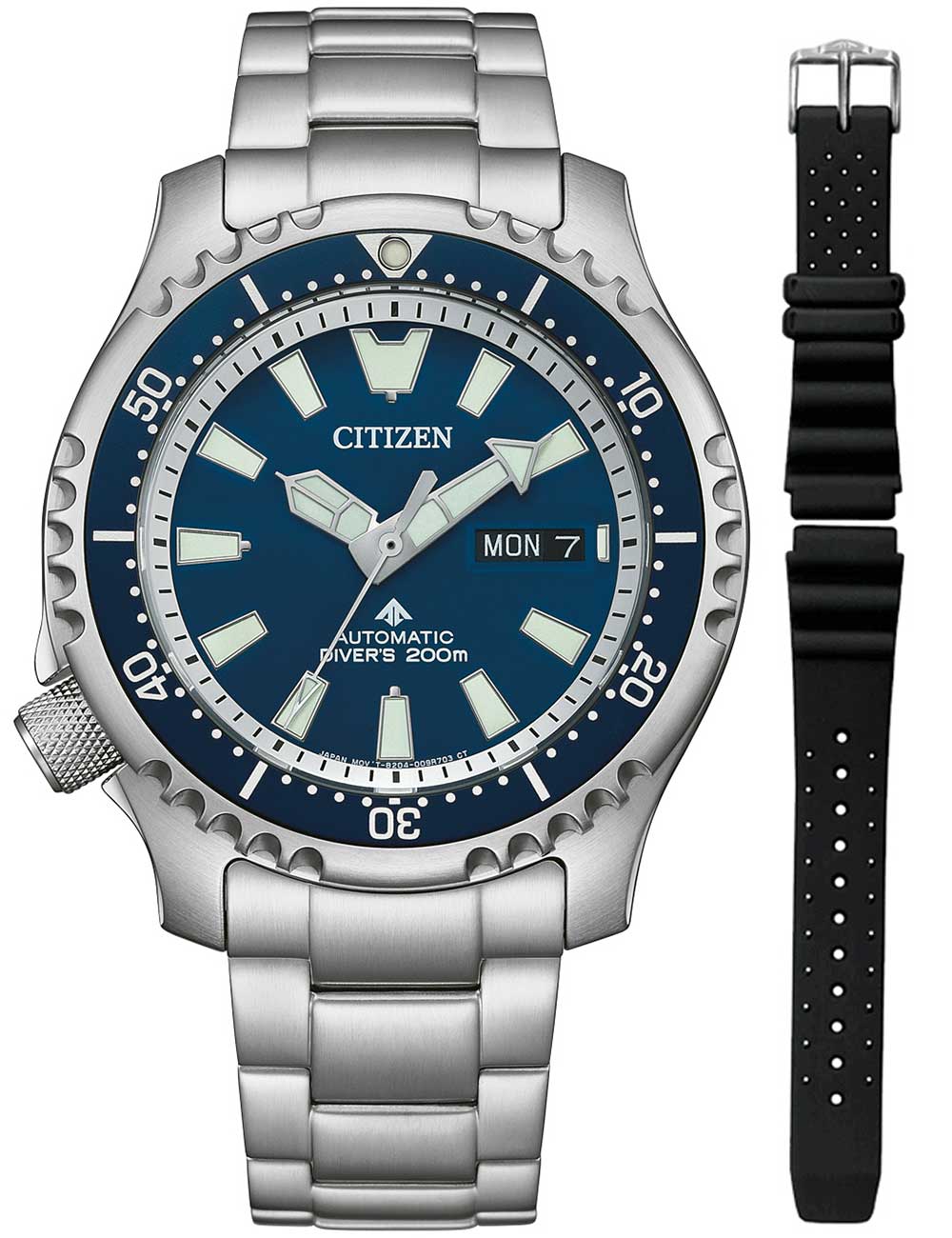Citizen NY0161-63LE vyriškas laikrodis Promaster Marine Fugo Day-Date Automatic 42mm 20ATM