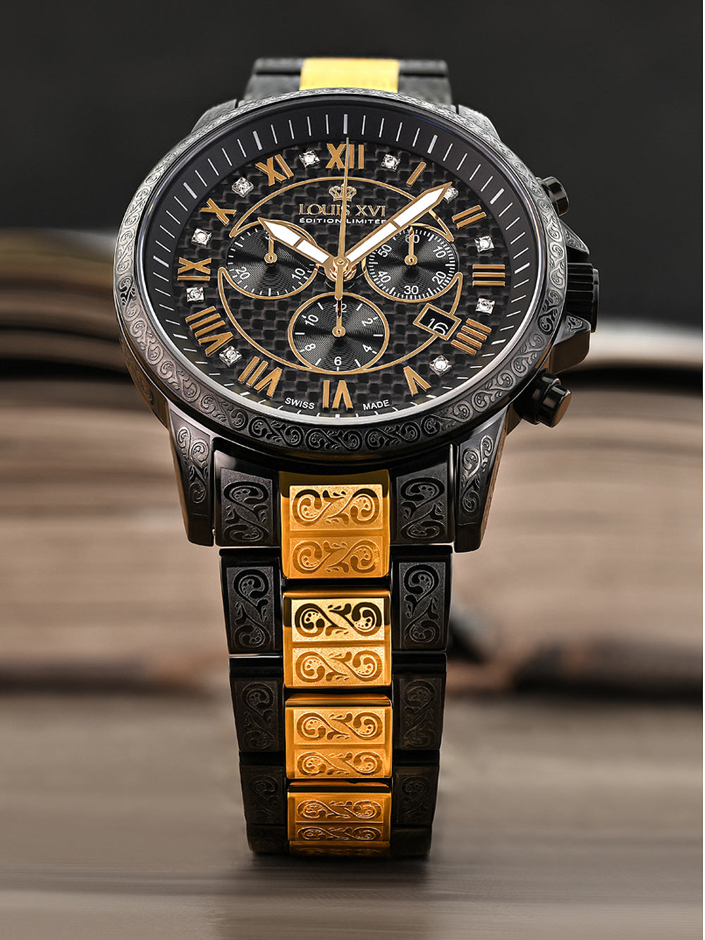 Louis XVI LXVI1091 Palais Royale Chronograph vyriškas laikrodis 43mm 5ATM