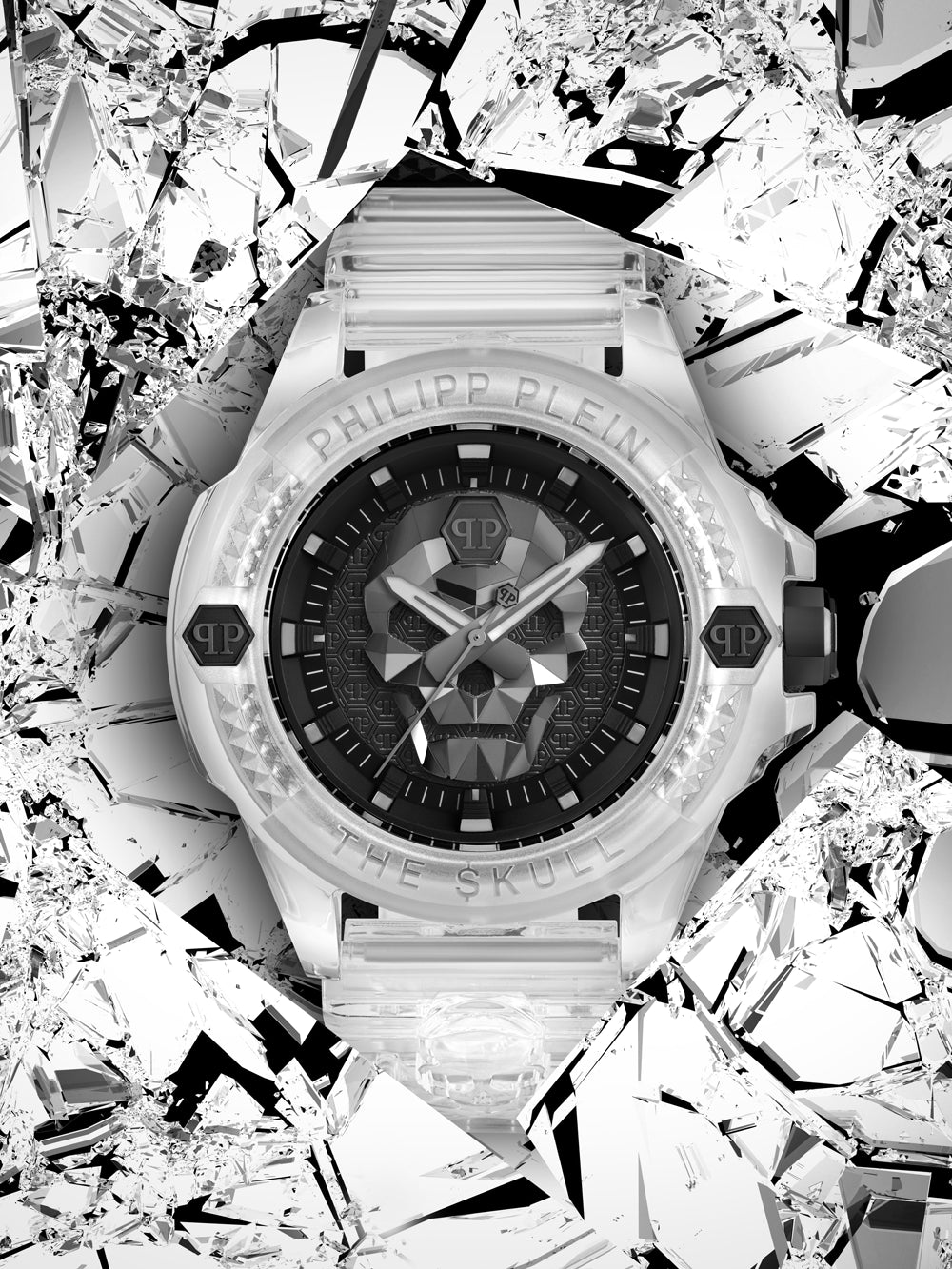 Philipp Plein PWWAA0423 The Skull 44mm vyriškas laikrodis 44mm 5ATM