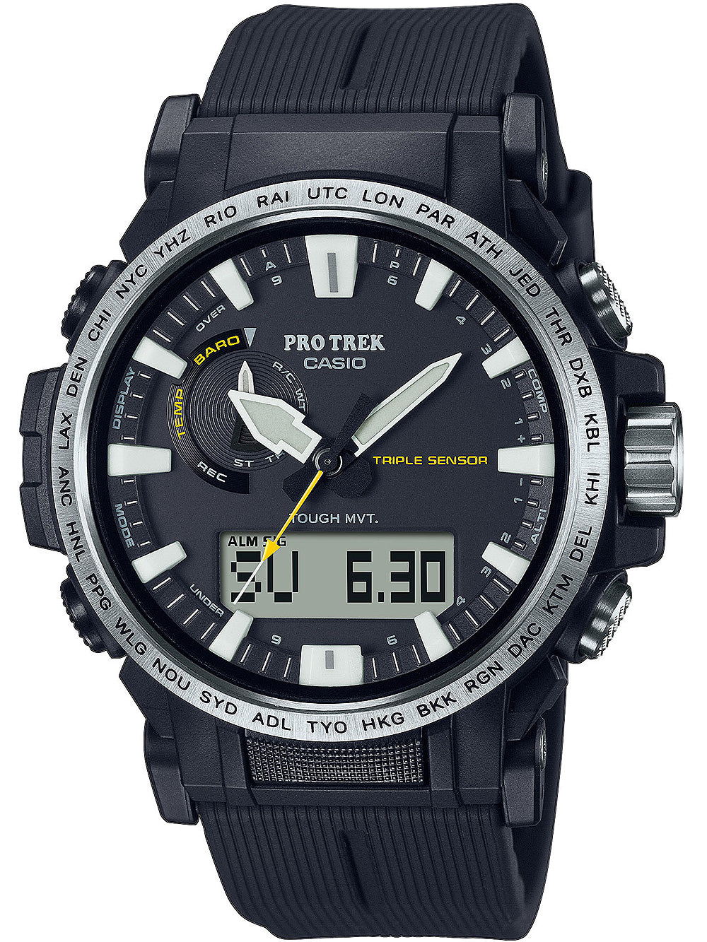 Casio PRW-61-1AER Pro-Trek Radio Controlled Solar vyriškas laikrodis 47mm 10ATM