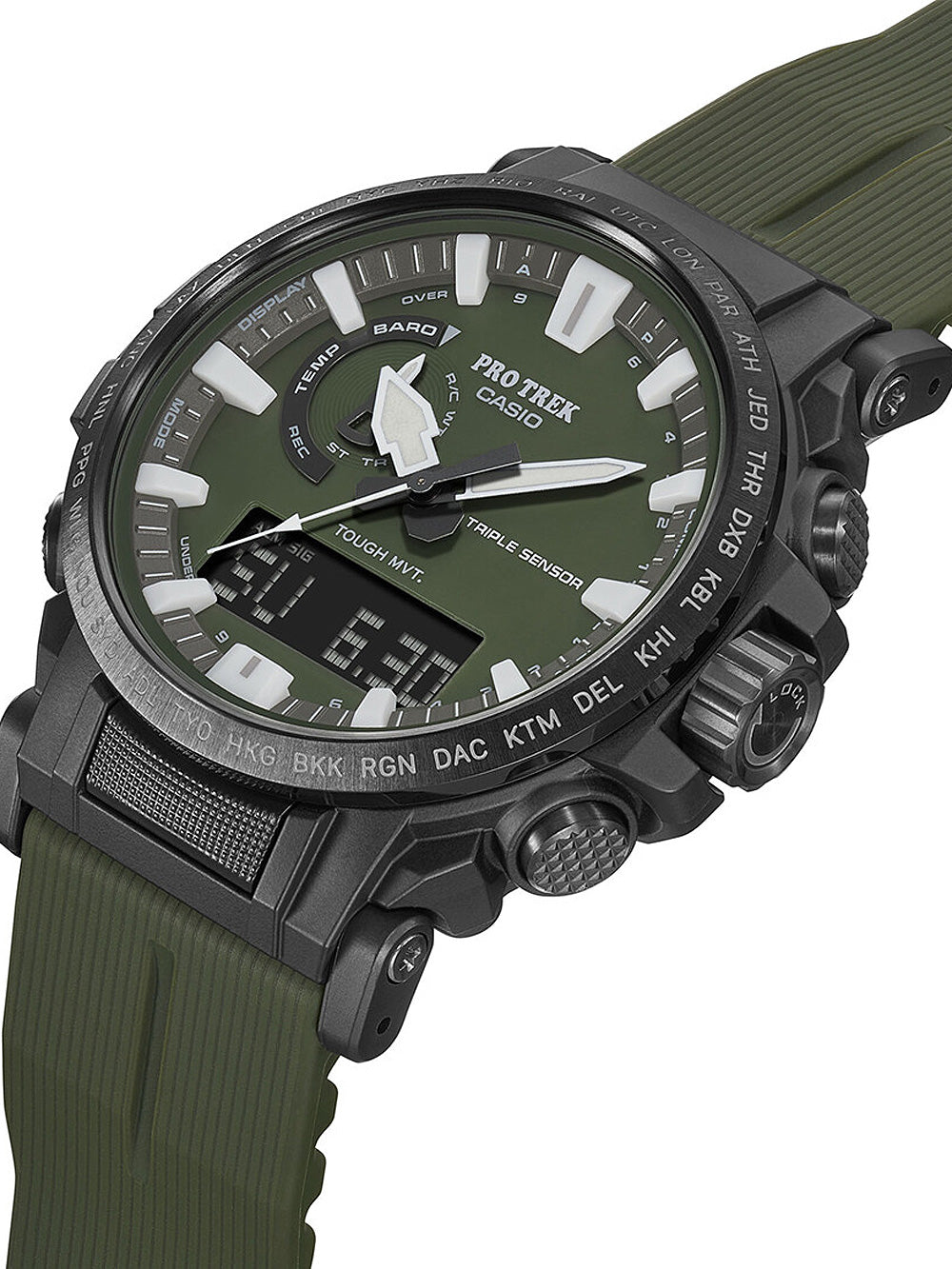 Casio PRW-61Y-3ER Pro-Trek Radio Controlled Solar vyriškas laikrodis 47mm 10ATM