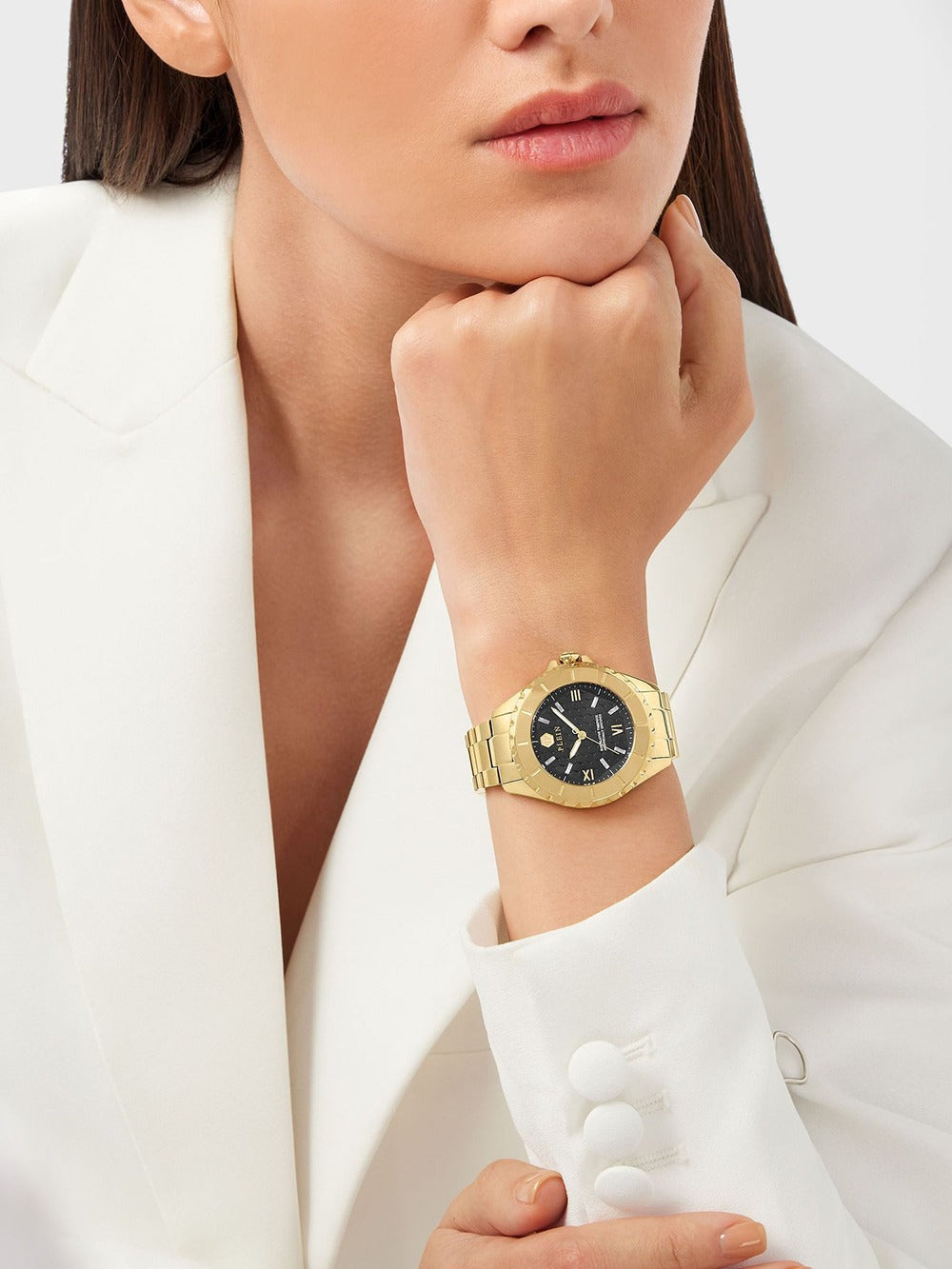 Philipp Plein PWPOA0524 moteriškas laikrodis Rock Couture 38mm 5ATM