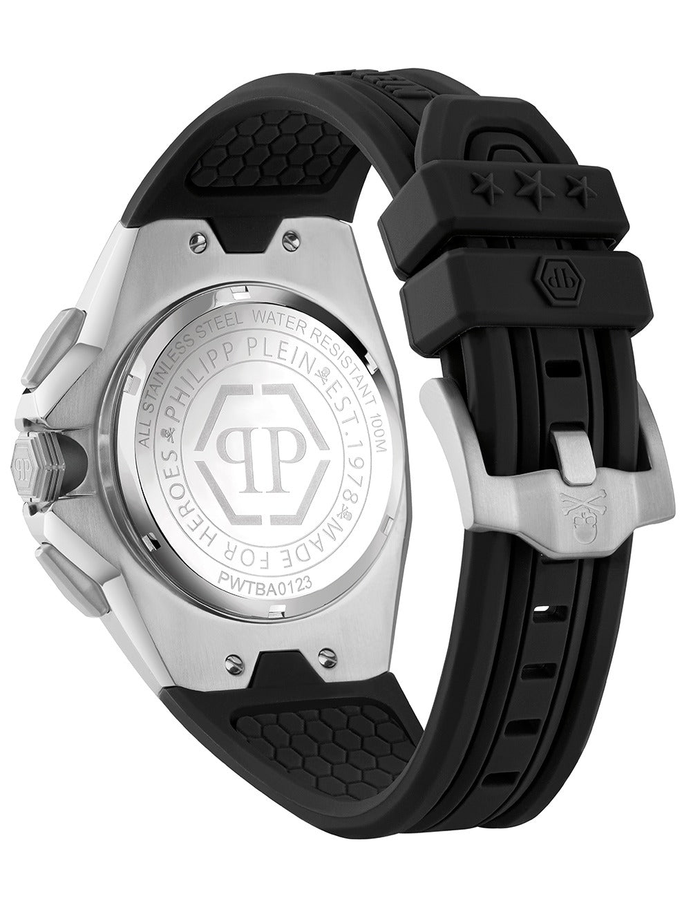 Philipp Plein PWTBA0123 vyriškas laikrodis Octagon 45mm 5ATM