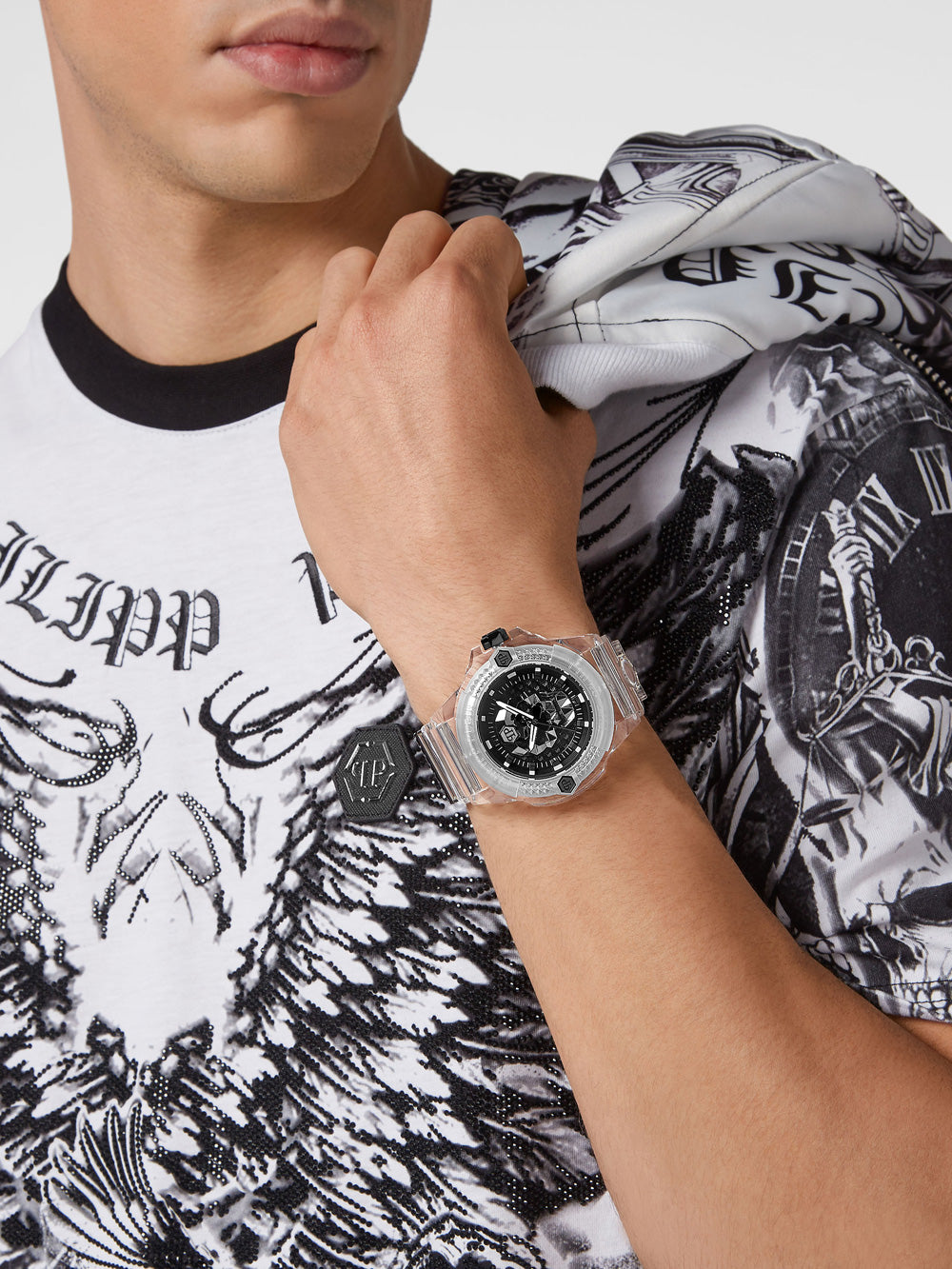 Philipp Plein PWWAA0423 The Skull 44mm vyriškas laikrodis 44mm 5ATM