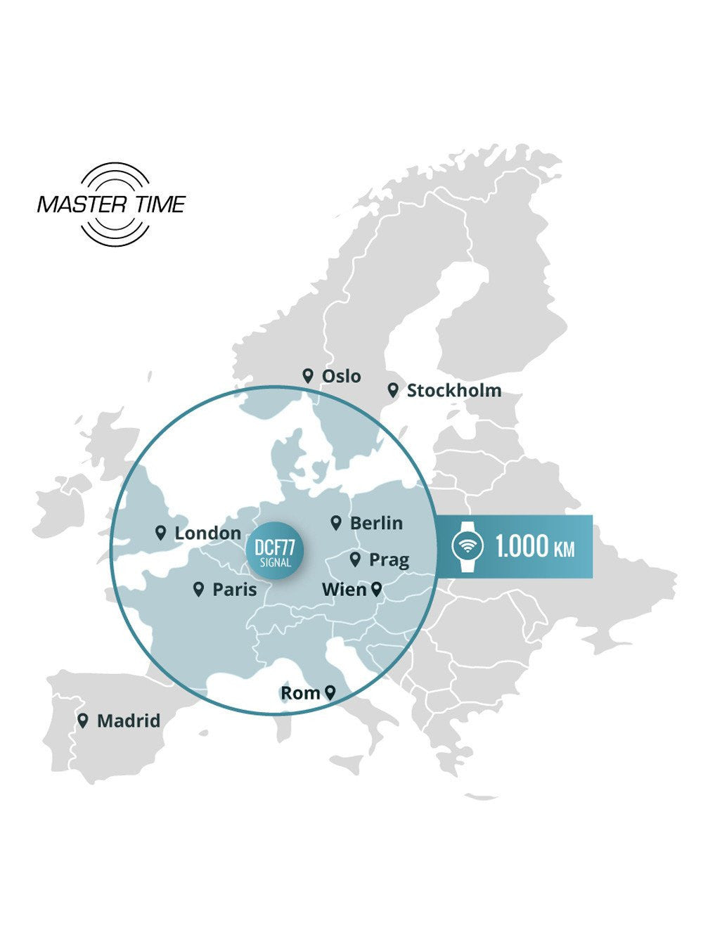 Master Time MTGA-10876-32L vyriškas laikrodis Sporty Big Date Chronograph 42mm 5ATM