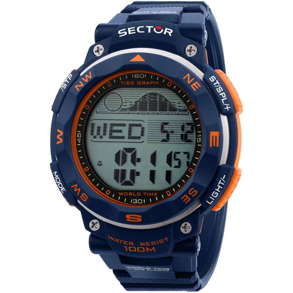 Sector R3251534001 EX-35 Digital laikrodis vyriškas laikrodis 51mm 10ATM